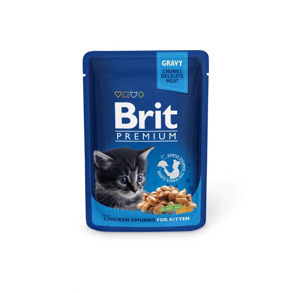 Brit咘莉優選貓咪餐包 幼貓 雞肉塊 100克