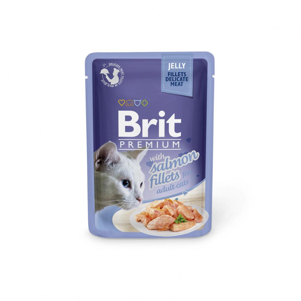 Brit咘莉優選貓咪餐包 成貓  鮮嫩鮭魚菲力 85克