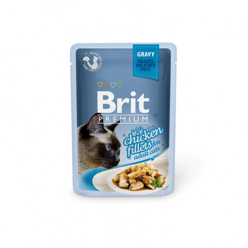 Brit咘莉優選貓咪餐包 成貓  肉汁雞肉片 85克