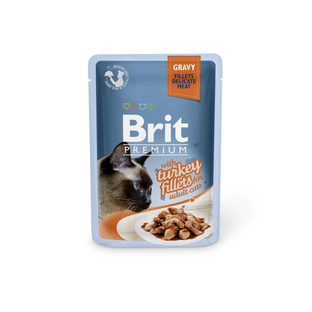 Brit咘莉優選貓咪餐包 成貓  肉汁火雞肉片 85克
