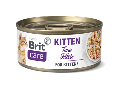 Brit咘莉Care呵護貓罐系列-幼貓 鮪魚片70克