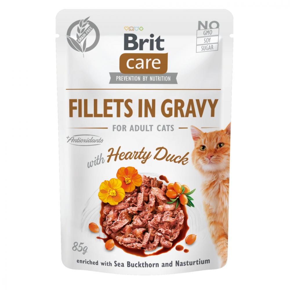 Brit咘莉-Care呵護貓咪餐包-多汁肉片-厚切鴨肉 85克
