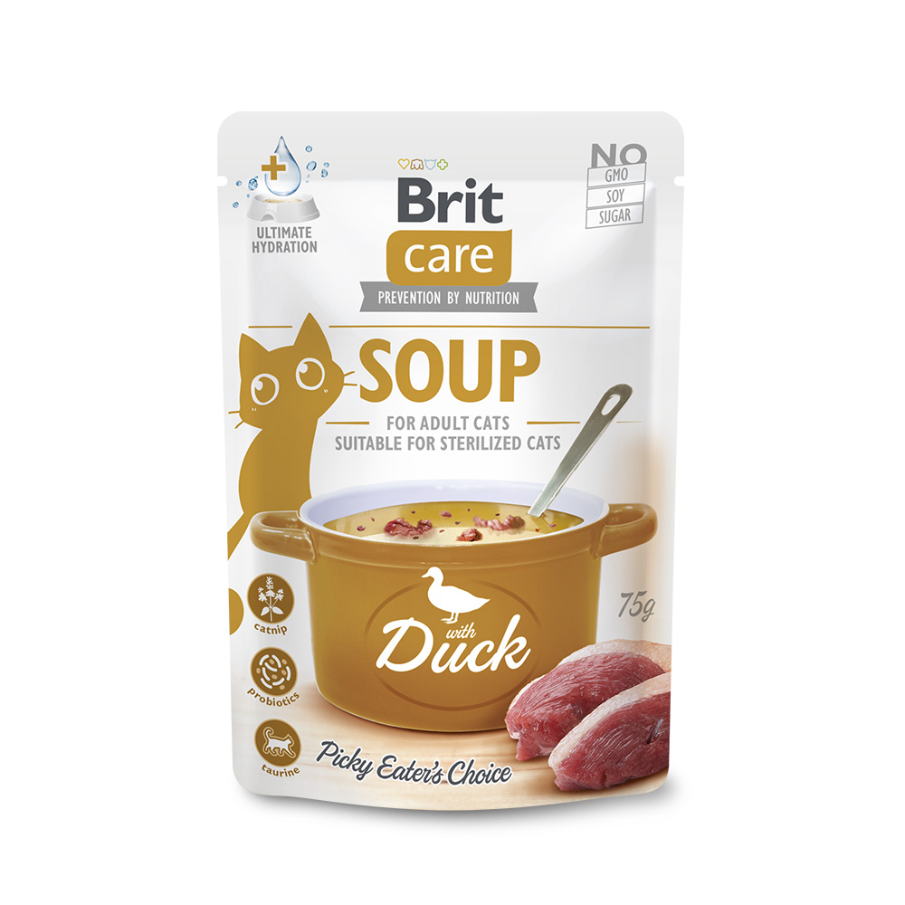 Brit咘莉 Care極致補水貓湯包(嫩雞佐鮮鴨)