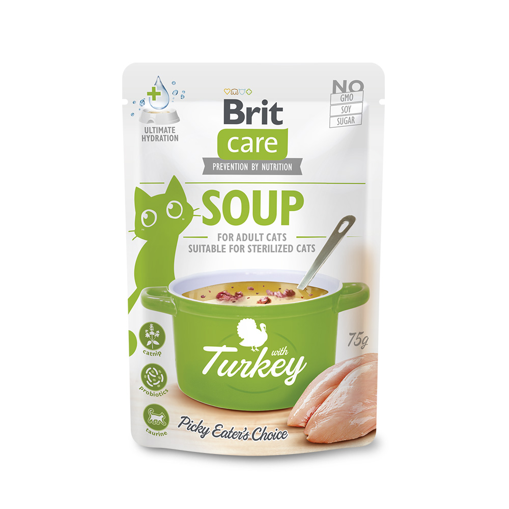 Brit咘莉 Care極致補水貓湯包(嫩雞佐火雞)