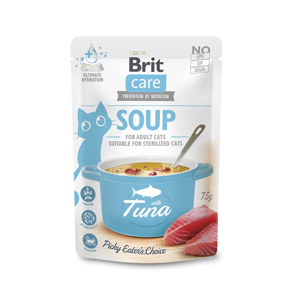Brit咘莉 Care極致補水貓湯包(嫩雞佐鮮鮪)