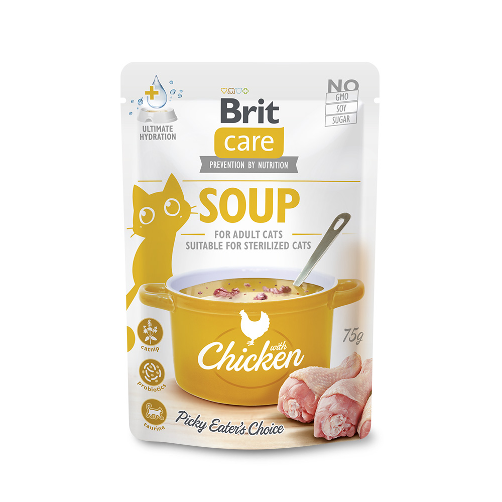 Brit咘莉 Care極致補水貓湯包(新鮮嫩雞肉)