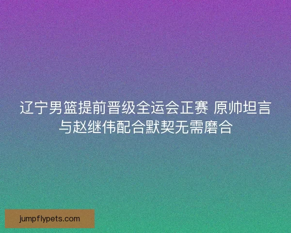 辽宁男篮提前晋级全运会正赛 原帅坦言与赵继伟配合默契无需磨合