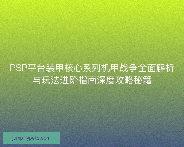 PSP平台装甲核心系列机甲战争全面解析与玩法进阶指南深度攻略秘籍
