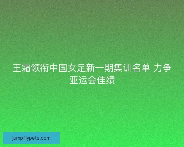 王霜领衔中国女足新一期集训名单 力争亚运会佳绩